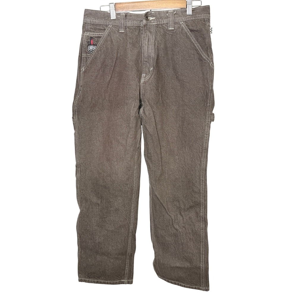 Vans Skateboarding Wright Loose Fit Carpenter Pants Brown Denim Mens 34